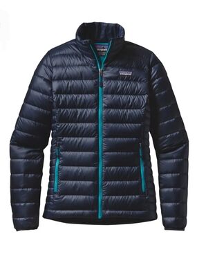 Patagonia Down Sweater Womens XS Navy Teal 800 Fill Puffer Jacket